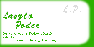 laszlo poder business card
